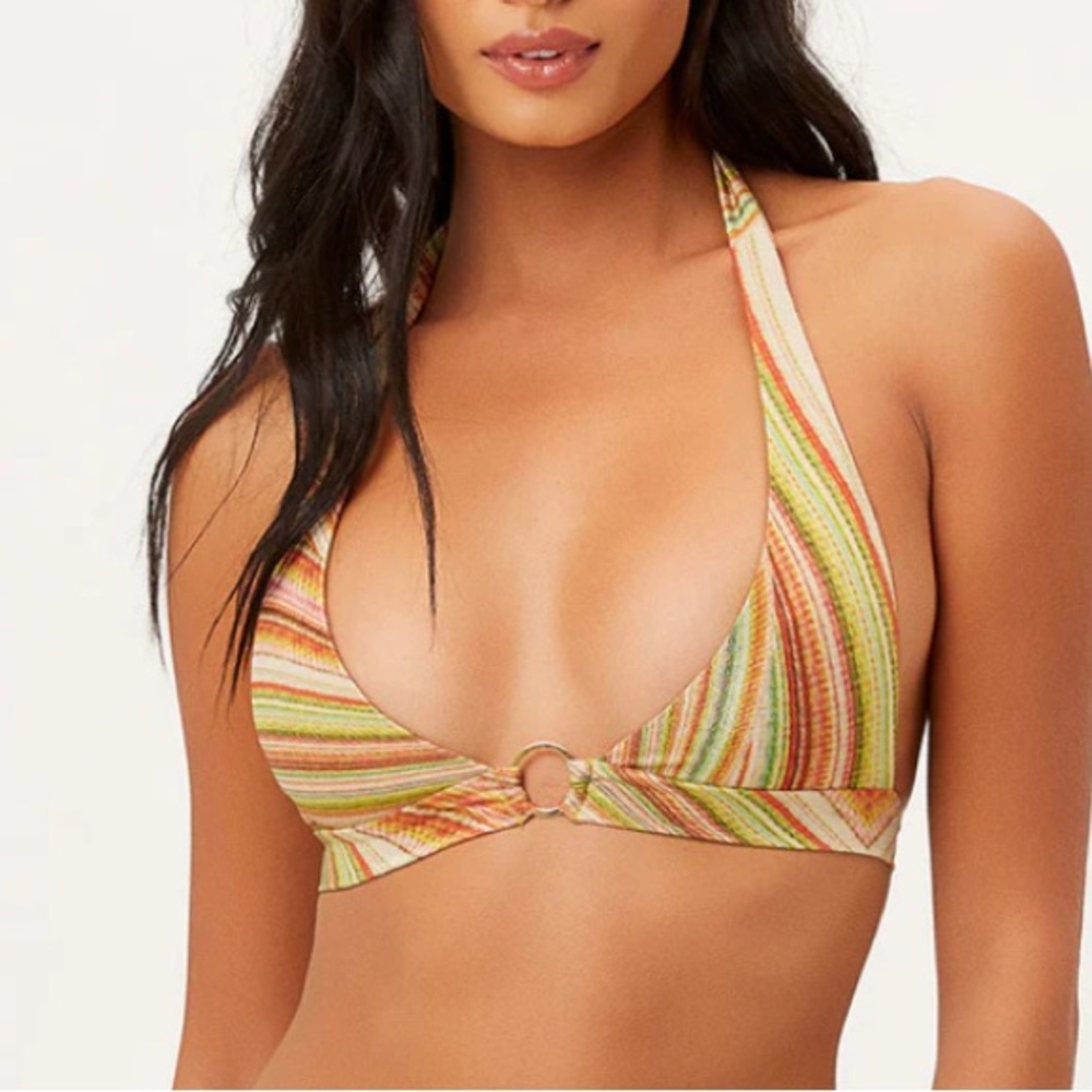 Frankie's Bikinis x Hailee Steinfeld Eden halter top disco yellow